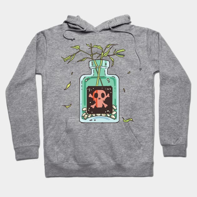 Toxic Poison Bottle Cartoon Hoodie by Jay Spotting